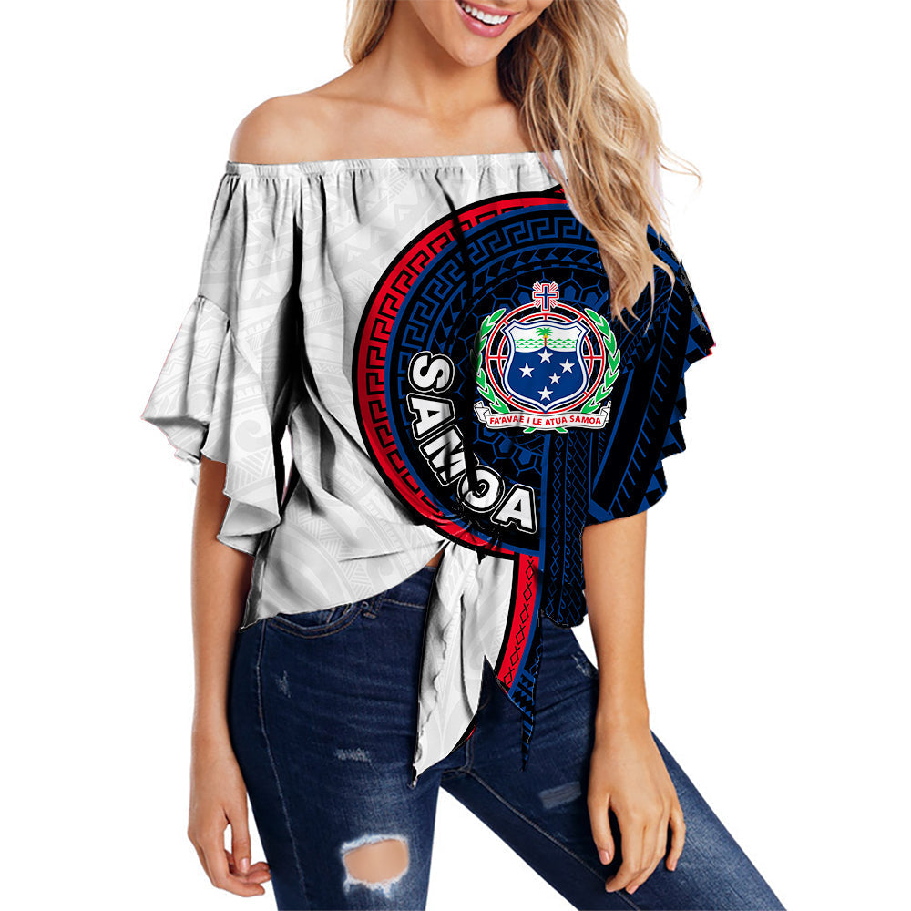Samoa Tribal Tattoo Shoulder Waist Wrap TopNo.3