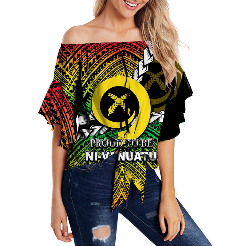 Proud To Be Ni - Vanuatu Off Shoulder Waist Wrap Top