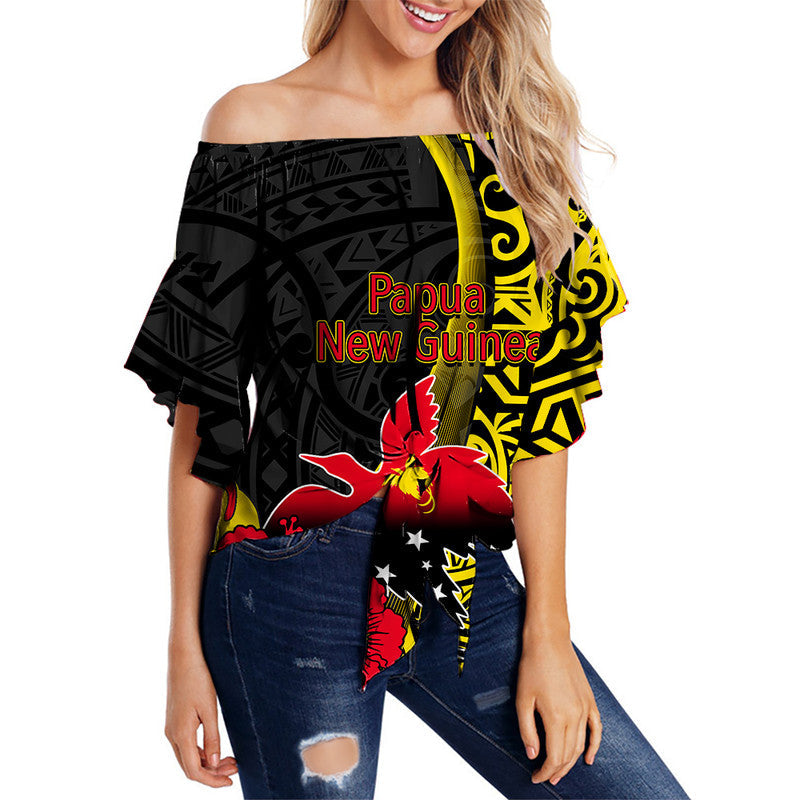 Papua New Guinea Off Shoulder Waist Wrap Top Vibe Style