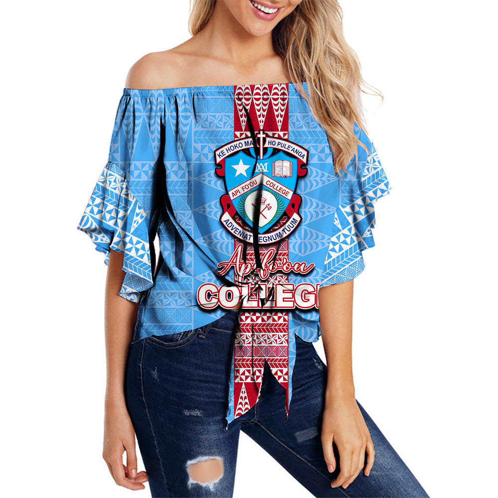 Tonga Apifoou College Shoulder Waist Wrap Top Tonga Simple Style