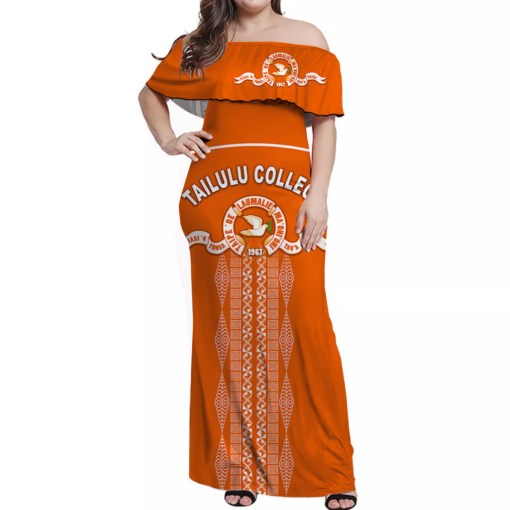 Tonga Tailulu College Off Shoulder Long Dress Unique Style NO.1