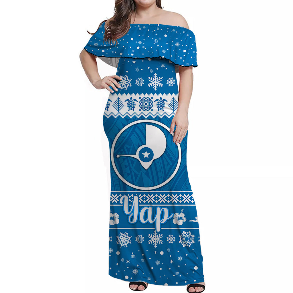 FSM Yap Christmas Off Shoulder Long Dress Simple Style
