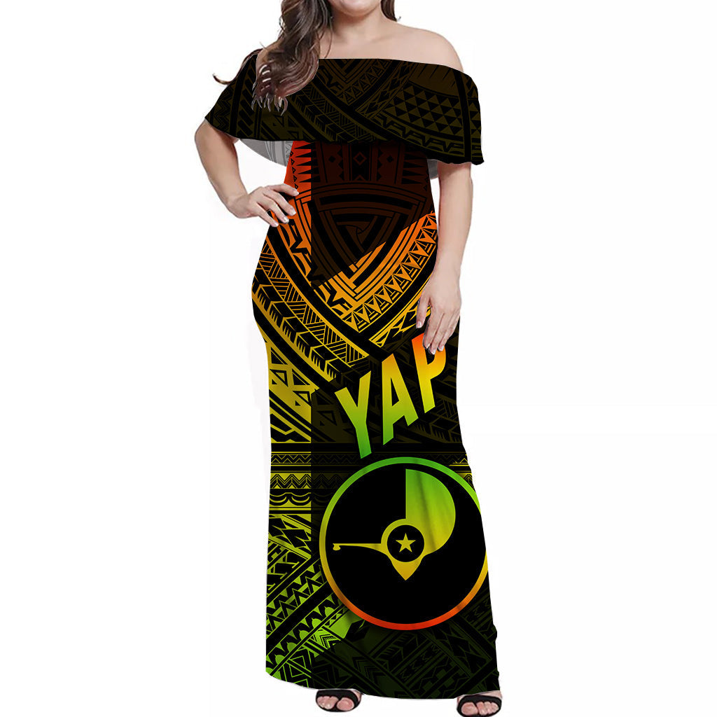 FSM Yap Off Shoulder Long Dress Original Vibes Reggae