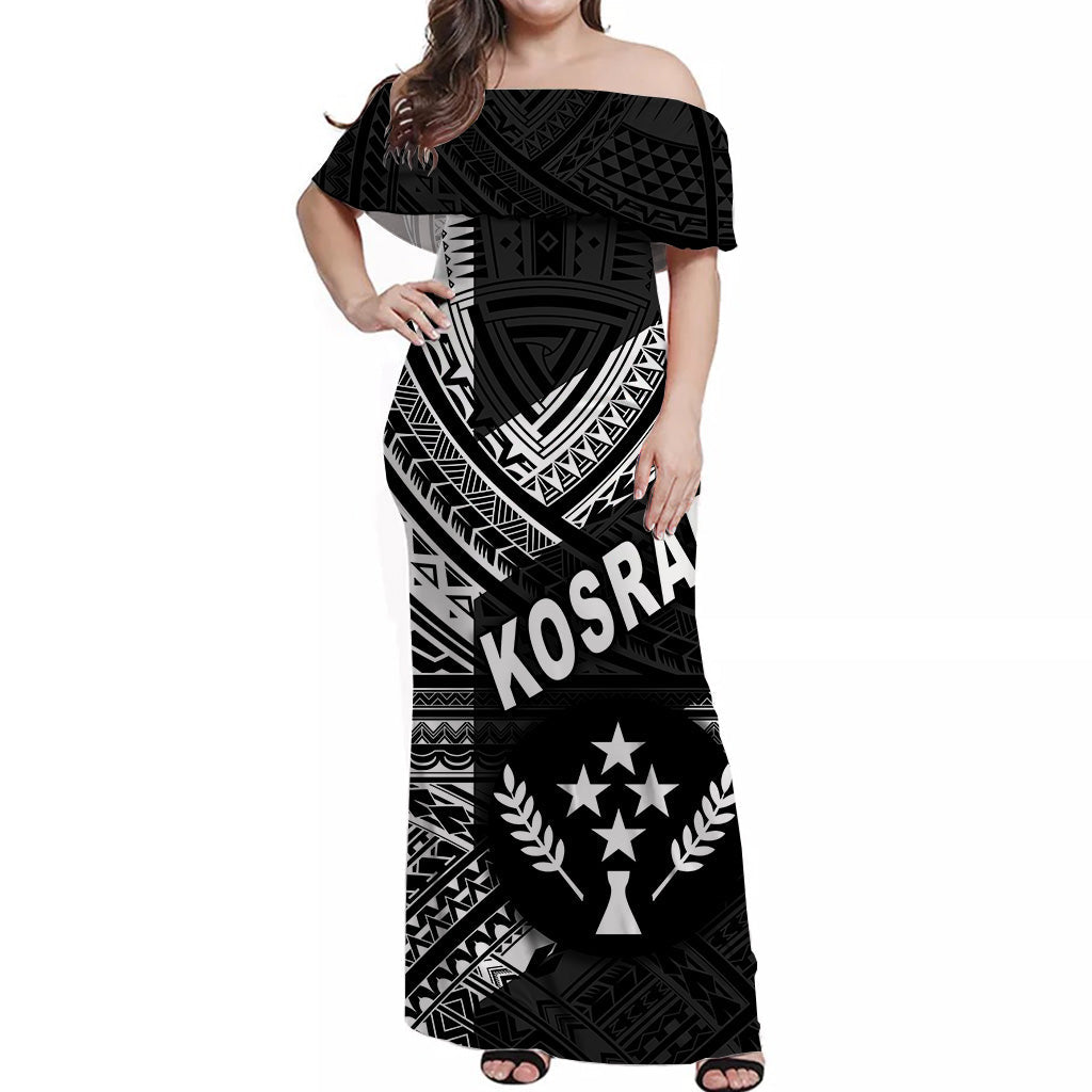 FSM Kosrae Off Shoulder Long Dress Original Vibes Black
