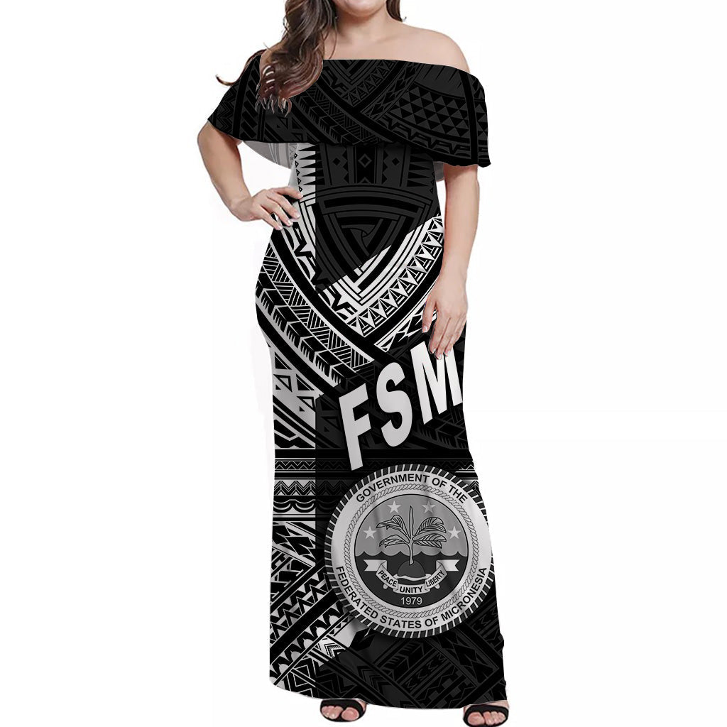 FSM Off Shoulder Long Dress Original Vibes Black