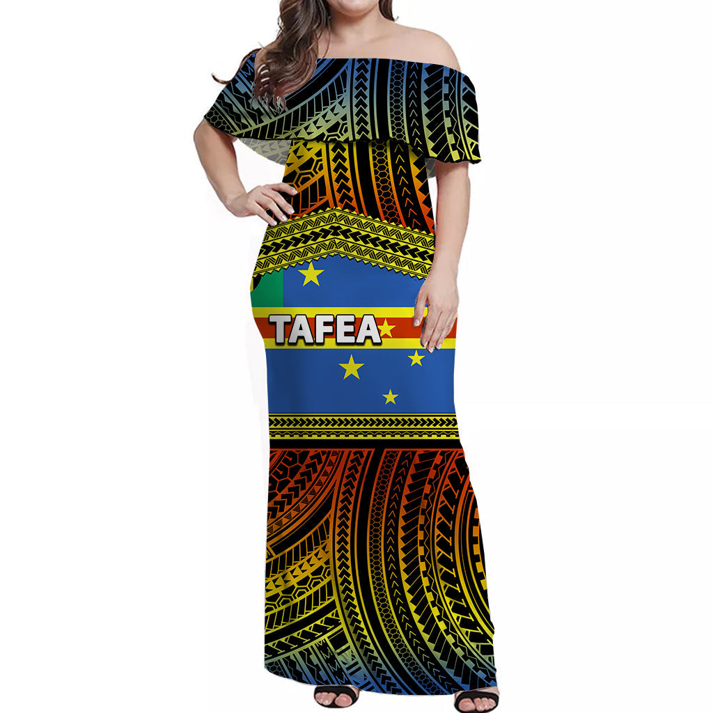 Vanuatu Tafea Off Shoulder Long Dress Polynesian
