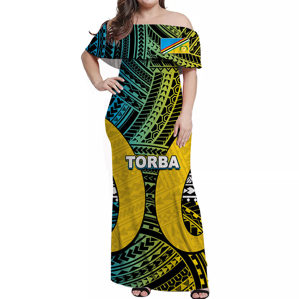 Polynesian Torba Of Vanuatu Off Shoulder Long Dress
