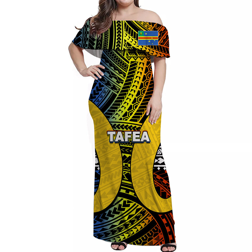 Polynesian Tafea Of Vanuatu Off Shoulder Long Dress