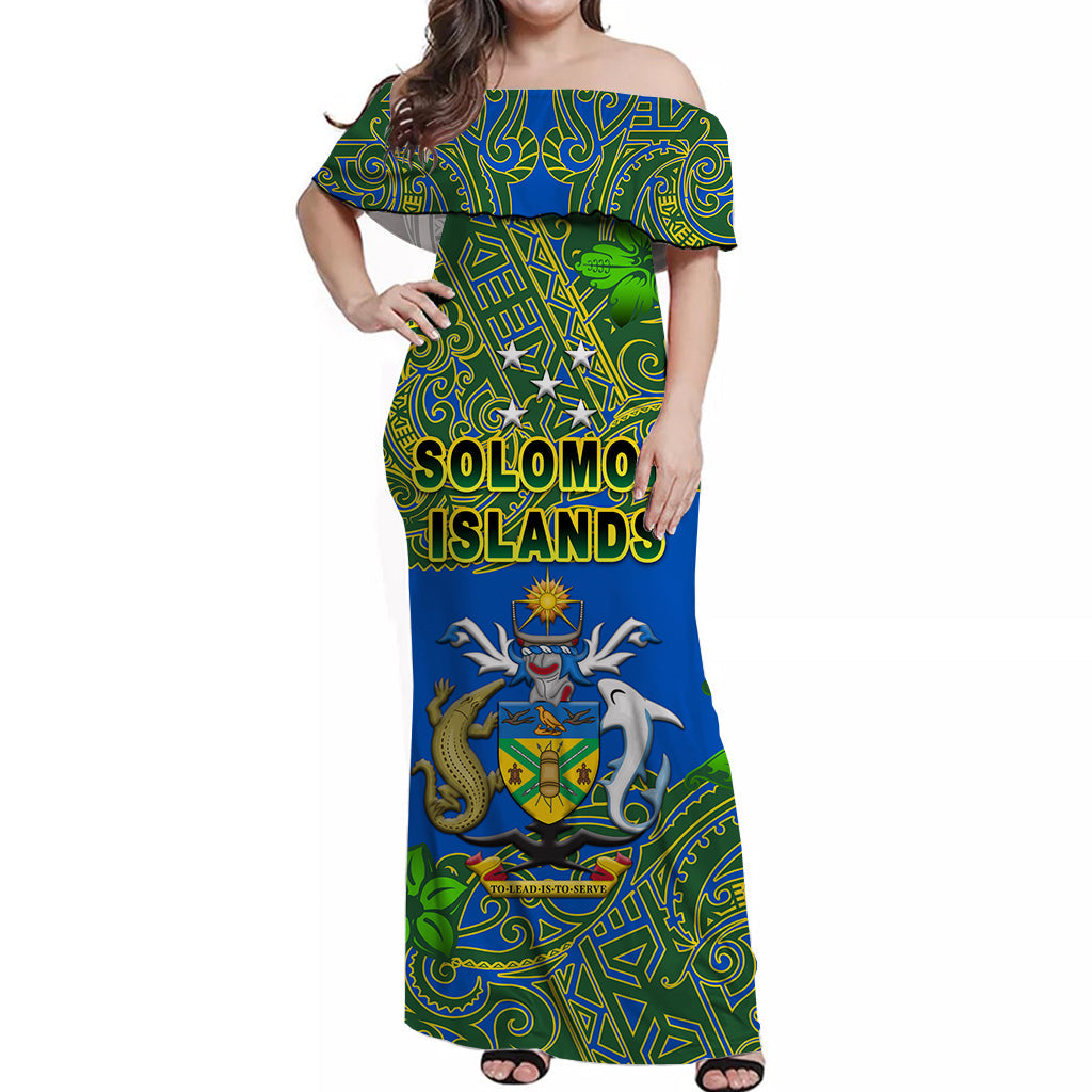 Solomon Islands Off Shoulder Long Dress Unique Vibes Original
