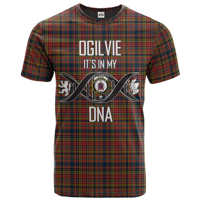 Printivon Ogilvie (Ogilvy) 02 Clan DNA In Me Tartan Crest T Shirt