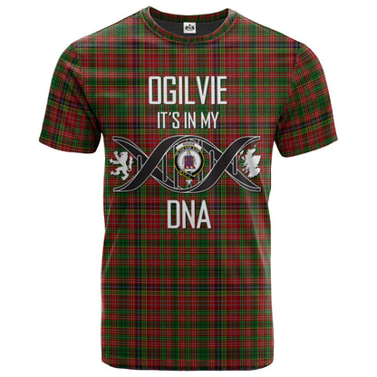 Printivon Ogilvie (Ogilvy) 04 Clan DNA In Me Tartan Crest T Shirt