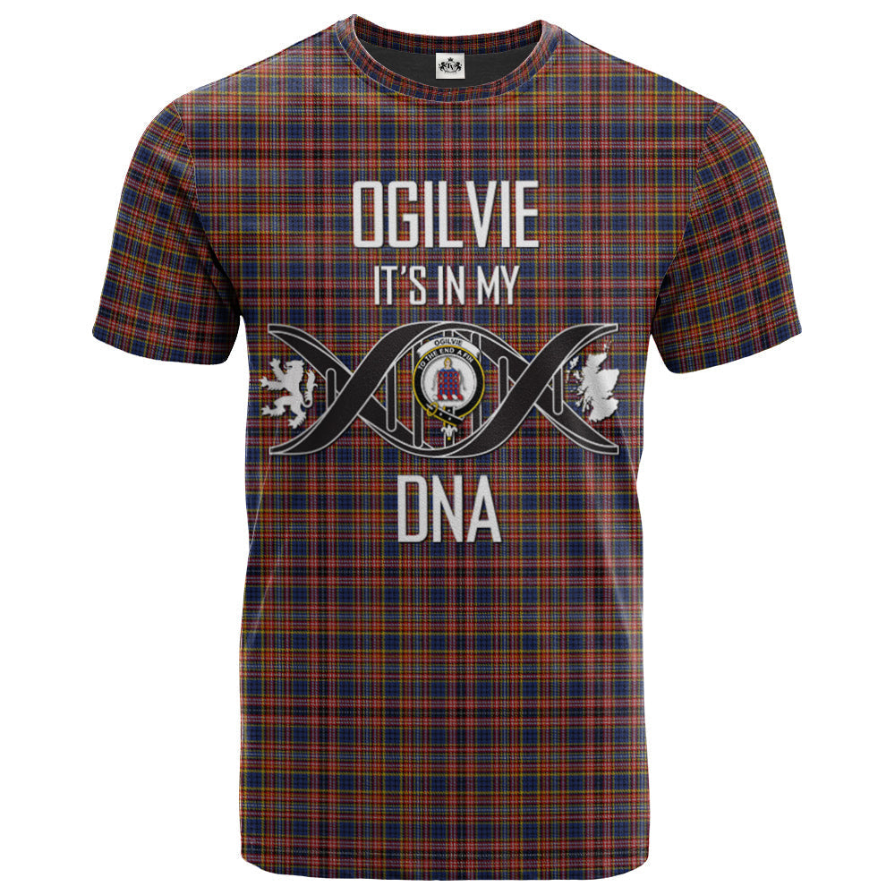 Printivon Ogilvie (Ogilvy) 05 Clan DNA In Me Tartan Crest T Shirt