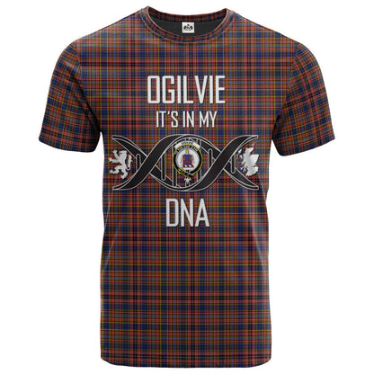 Printivon Ogilvie (Ogilvy) 05 Clan DNA In Me Tartan Crest T Shirt