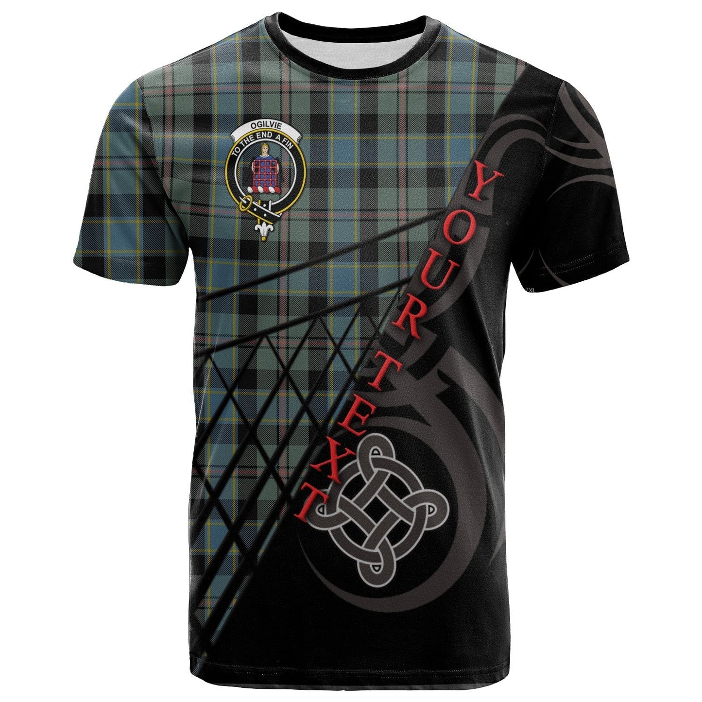 Printivon Ogilvie (Ogilvy) Hunting T Shirt Pattern Celtic 