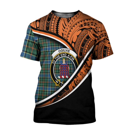 Printivon Ogilvie (Ogilvy) Hunting Ancient T Shirt Pattern Polynesian 