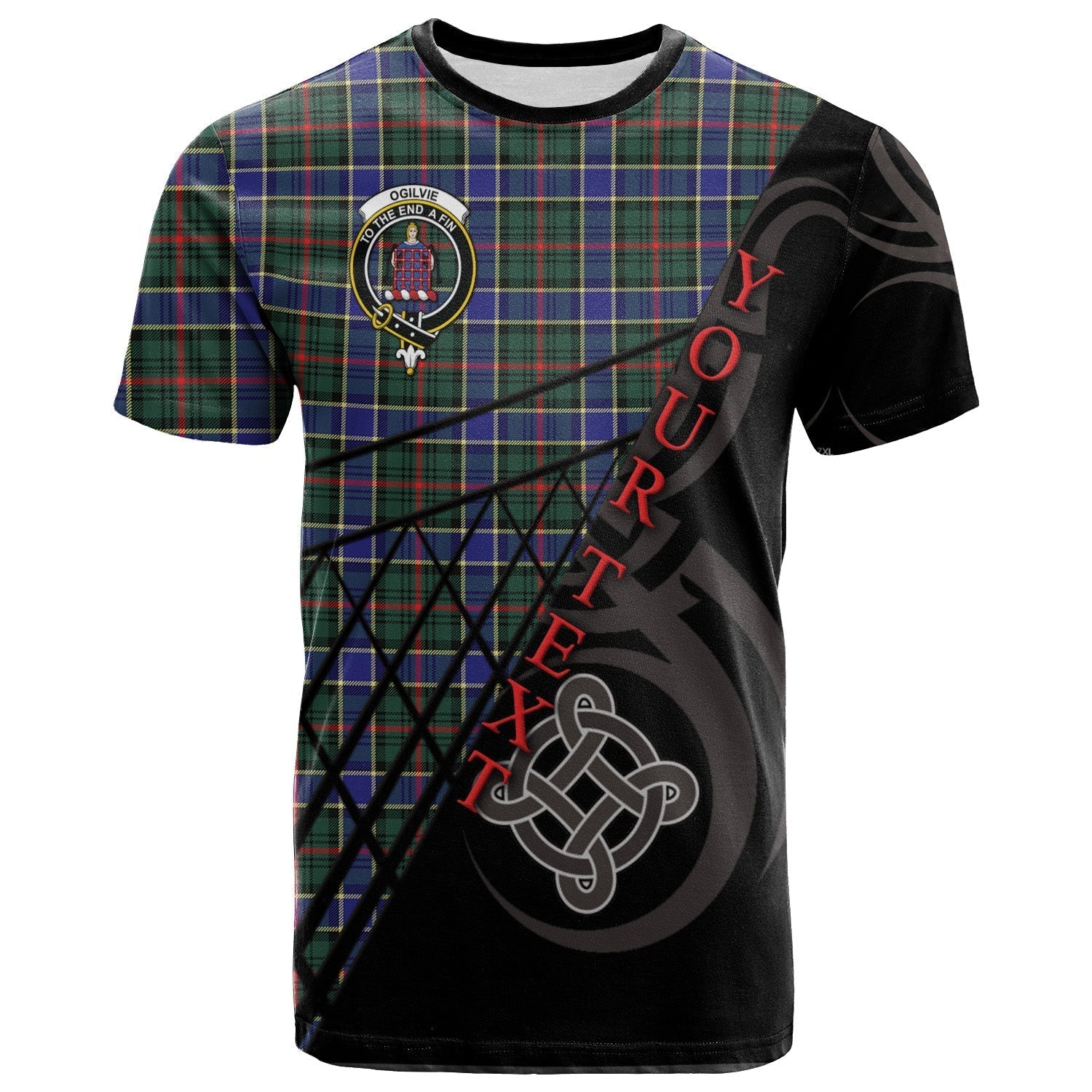 Printivon Ogilvie (Ogilvy) Hunting Modern T Shirt Pattern Celtic 