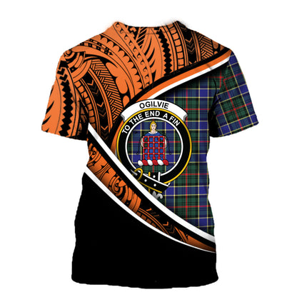 Printivon Ogilvie (Ogilvy) Hunting Ancient T Shirt Pattern Polynesian