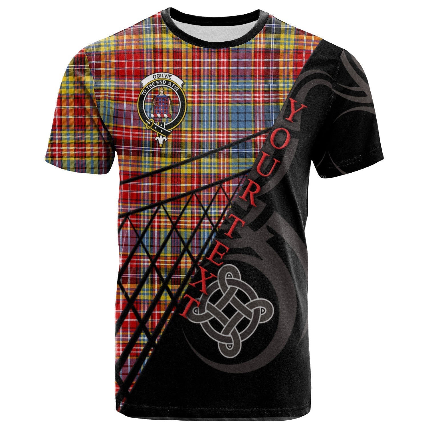 Printivon Ogilvie (Ogilvy) of Airlie Ancient T Shirt Pattern Celtic 