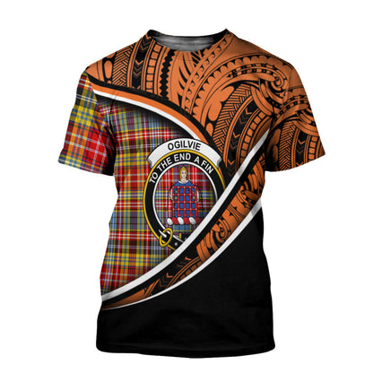 Printivon Ogilvie (Ogilvy) of Airlie Ancient T Shirt Pattern Polynesian 