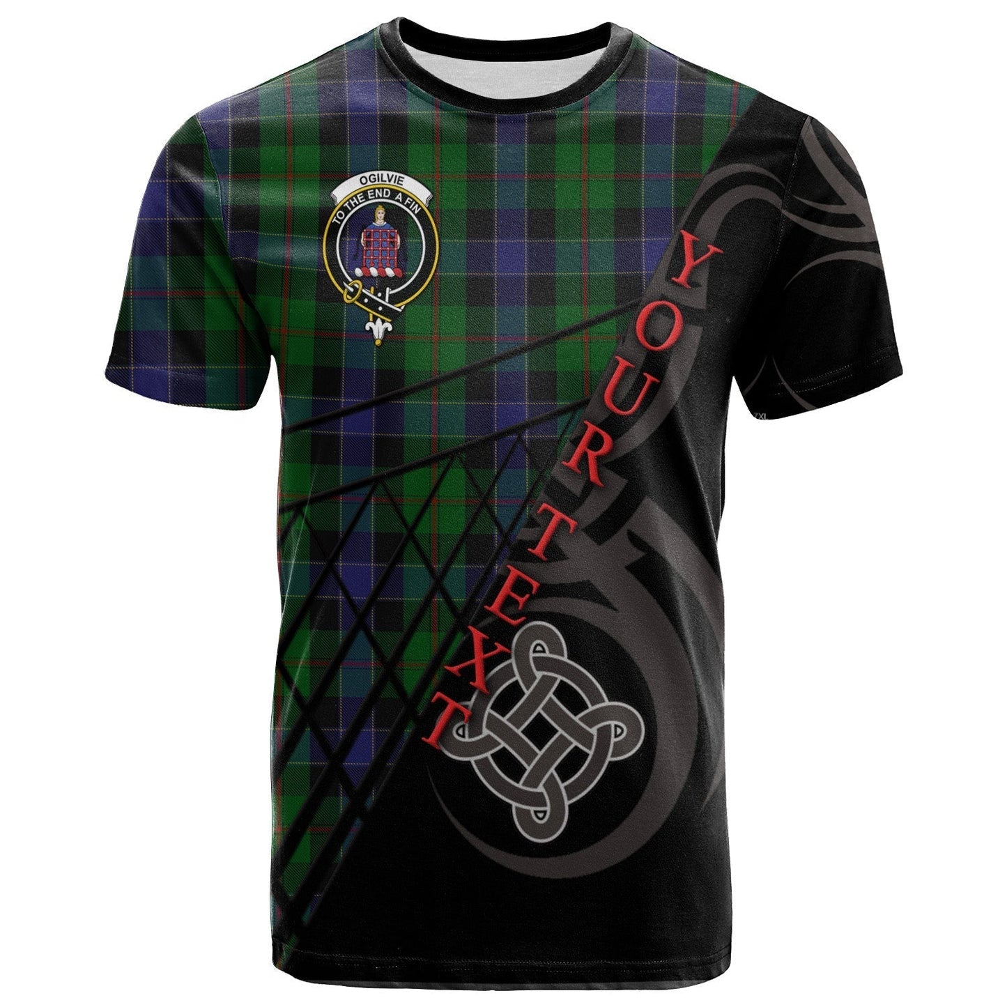 Printivon Ogilvie (Ogilvy) of Inverarity T Shirt Pattern Celtic 