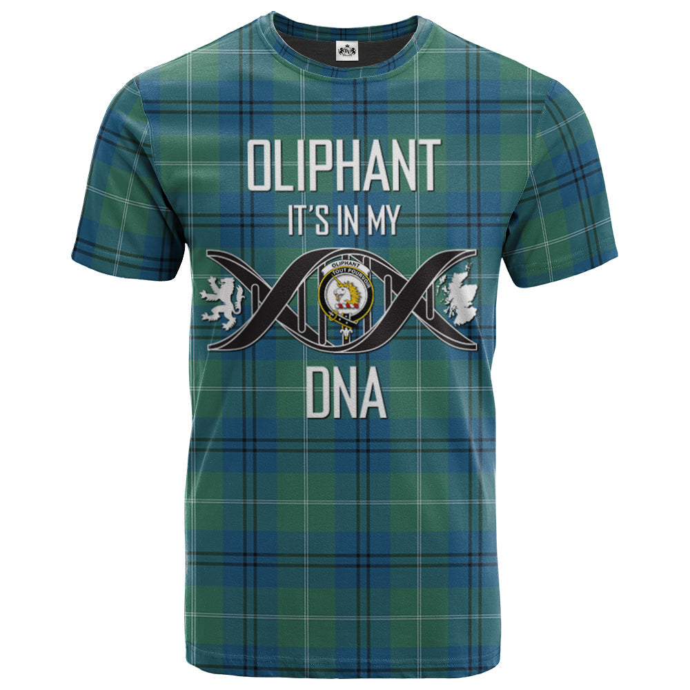 Printivon Oliphant Ancient Clan DNA In Me Tartan Crest T Shirt