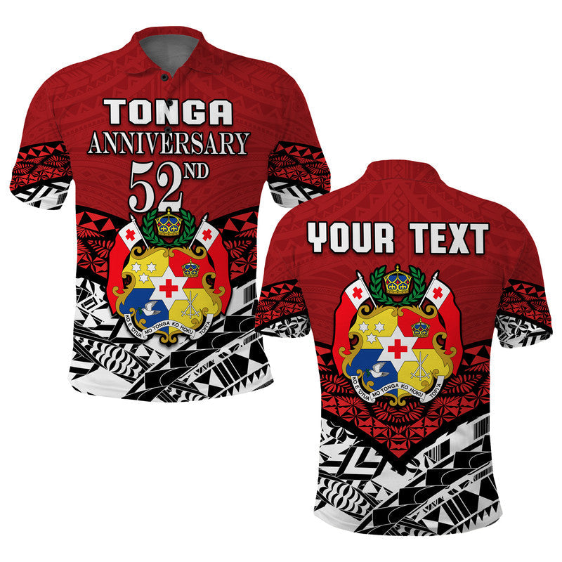 Custom Personalised Tonga Polo Shirt Independence Anniversary Special Version 2022