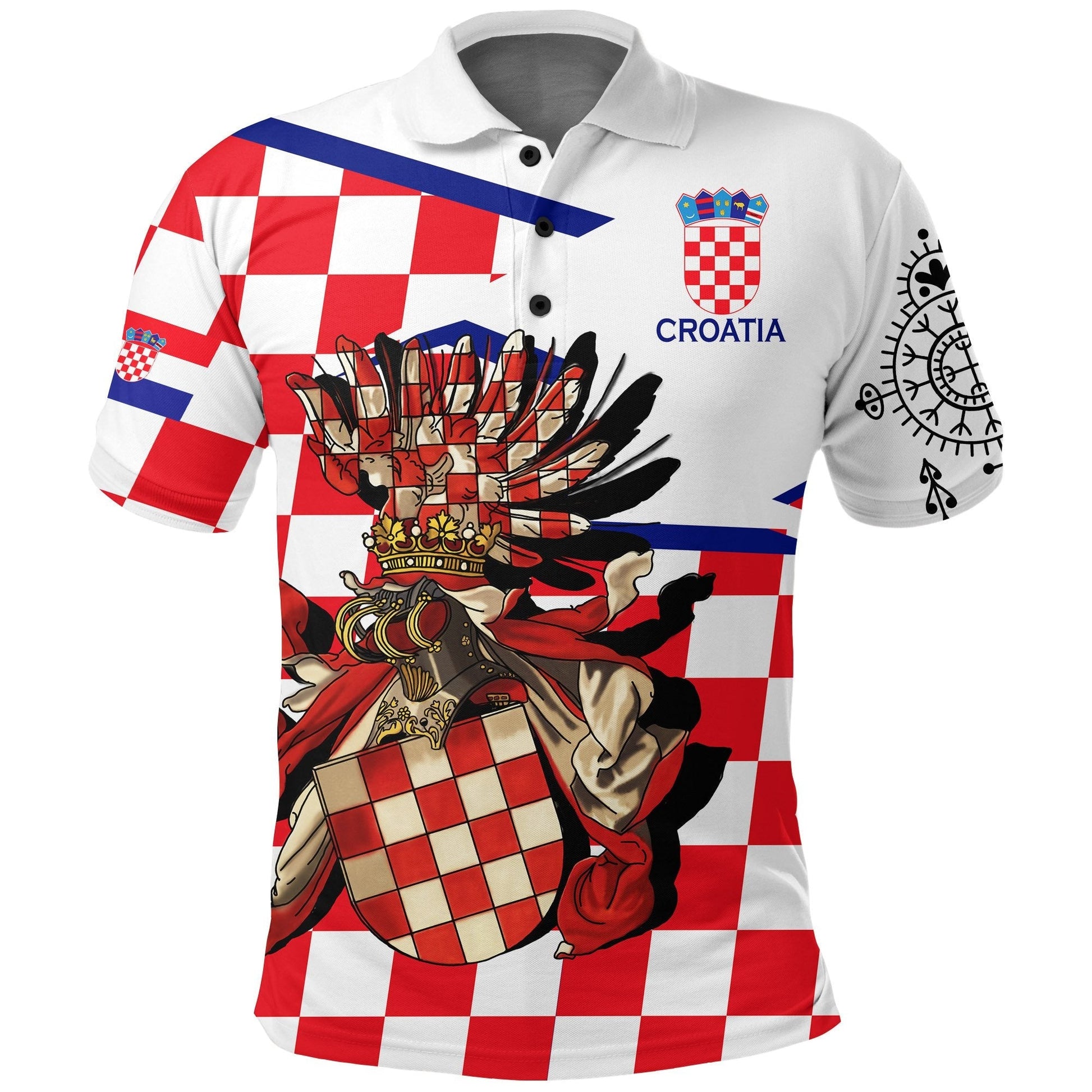 Croatia Polo Shirt Croatian Tattoo