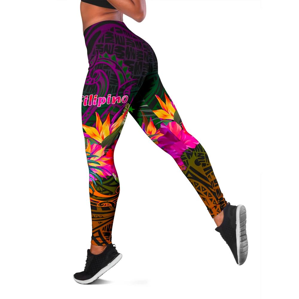 The Philippines Women's Leggings - Summer Hibiscus