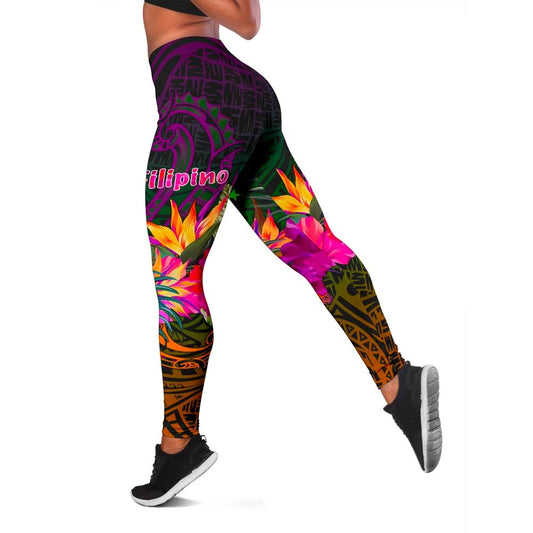 The Philippines Women's Leggings - Summer Hibiscus