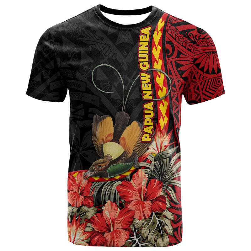 Papua New Guinea T Shirt Unique Bird With Tropical Vintage Plant