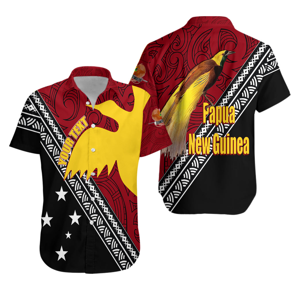 Customize Personalize Papua New Guinea Bird - of - Paradise with Polynesian Pattern Hawaiian Shirt