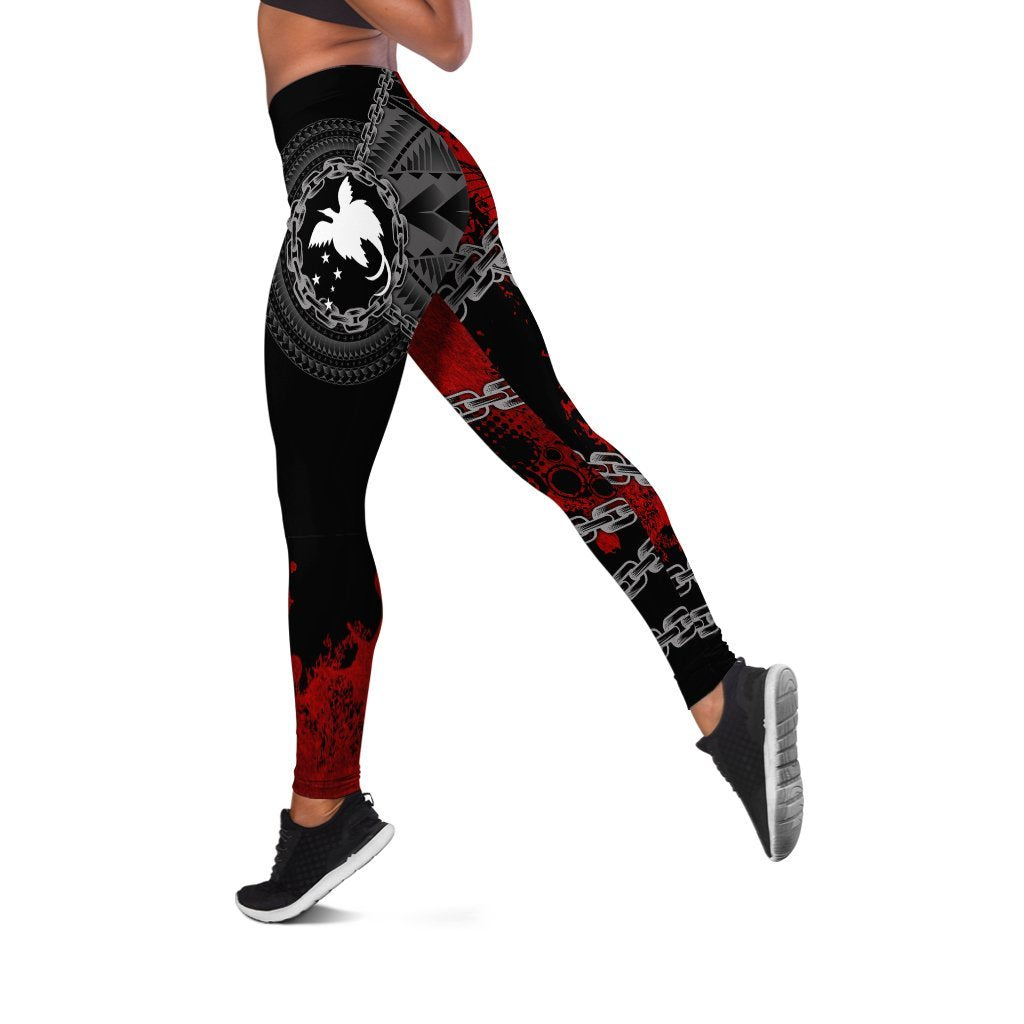 Papua New Guinea Polynesian Women's Leggings - Polynesian Chain Style