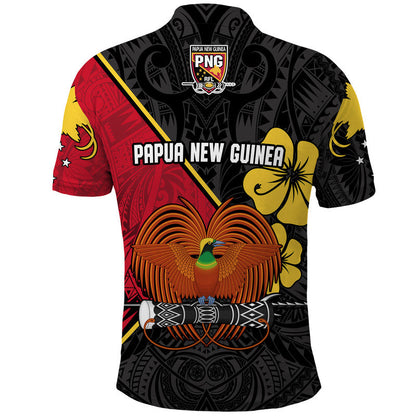 The Kumuls PNG Polo Shirt Papua New Guinea Polynesian Dynamic Style Black