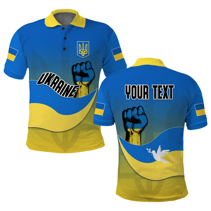 Custom Ukraine Polo Shirt National Flag Style