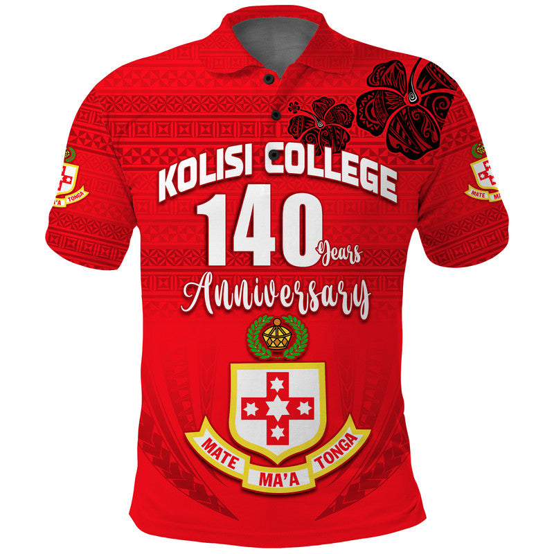 Kolisi Tonga College Atele Polo Shirt 140 Years Anniversary Tongan Ngatu