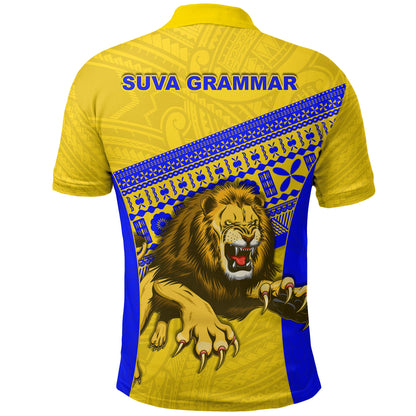 Suva Grammar Fashion Polo Shirt Fiji School Version Lion Gold