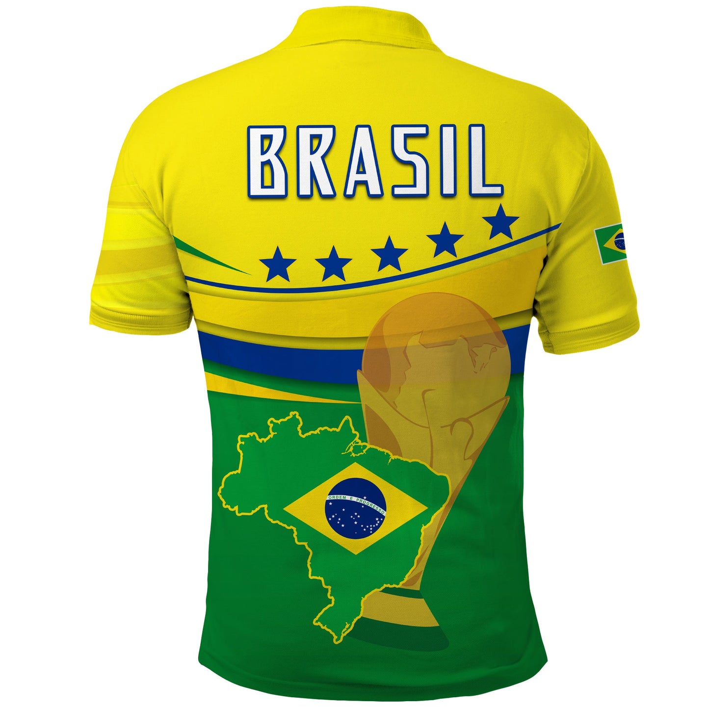 Brazil Football Polo Shirt Soccer Campeao Football 2022 Brasil Mix Map