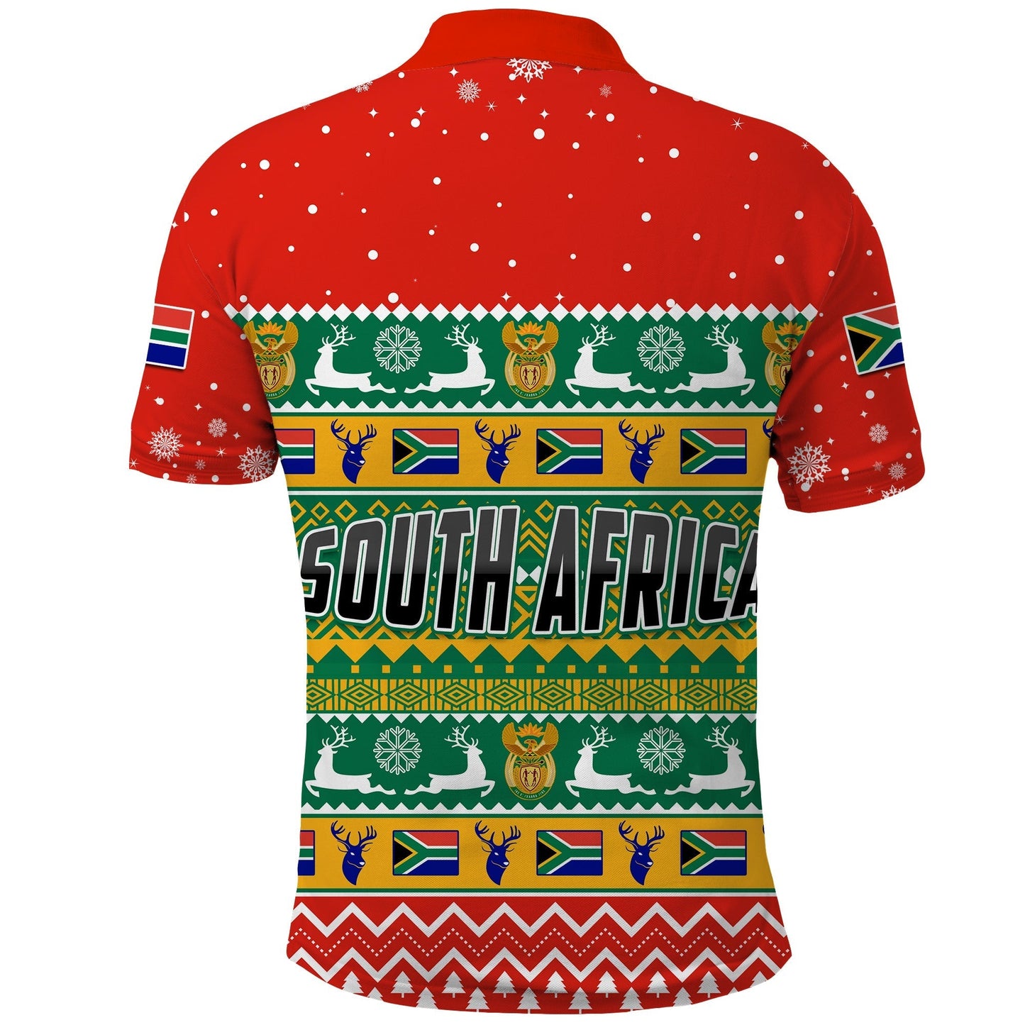 South Africa Polo Shirt Christmas African Springbok