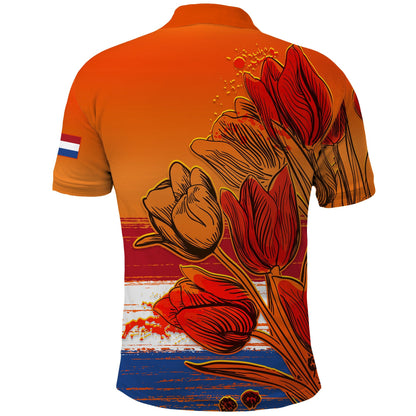 Netherlands Polo Shirt Style Tulip National Flower