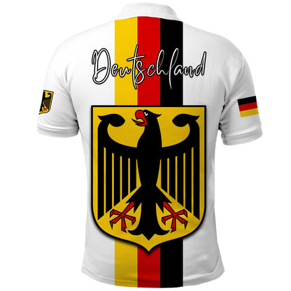 Germany Polo Shirt Grunge Deutschland Map and Coat Of Arms