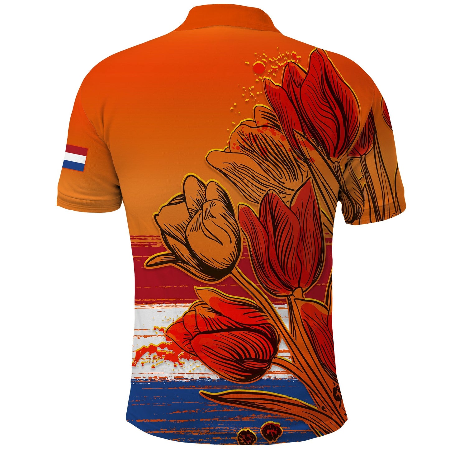 Custom Netherlands Polo Shirt Style Tulip National Flower