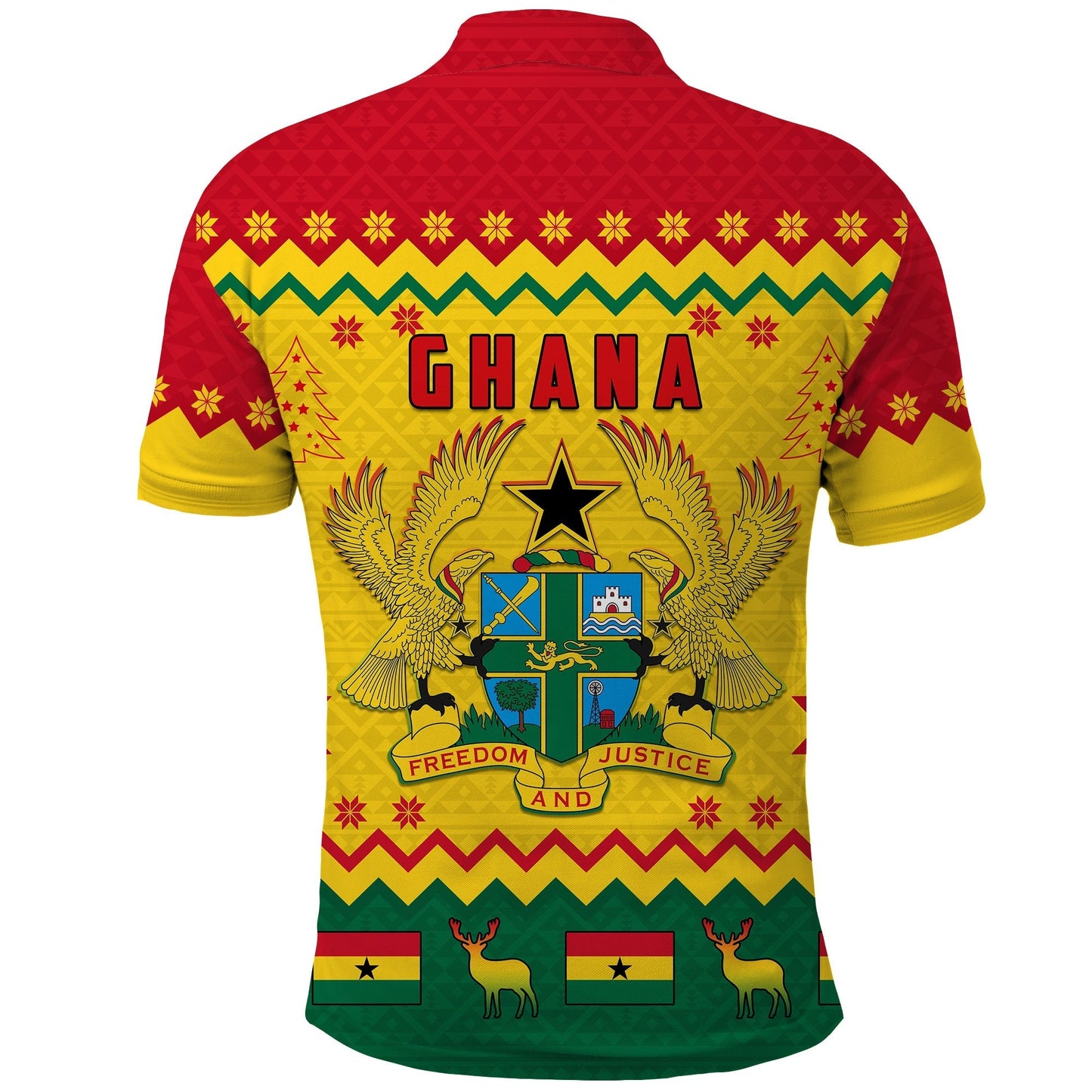 Custom Ghana Polo Shirt Christmas African Pattern