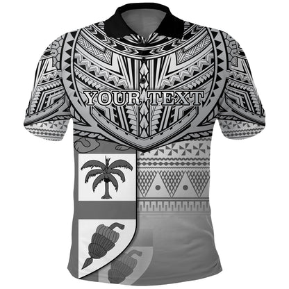 Custom Personalised Fiji Creative Polo Shirt Love Country Version Black