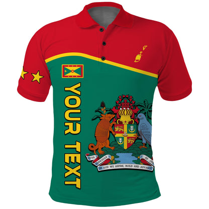 Custom Grenada Polo Shirt Coat Of Arms and Map Impressive