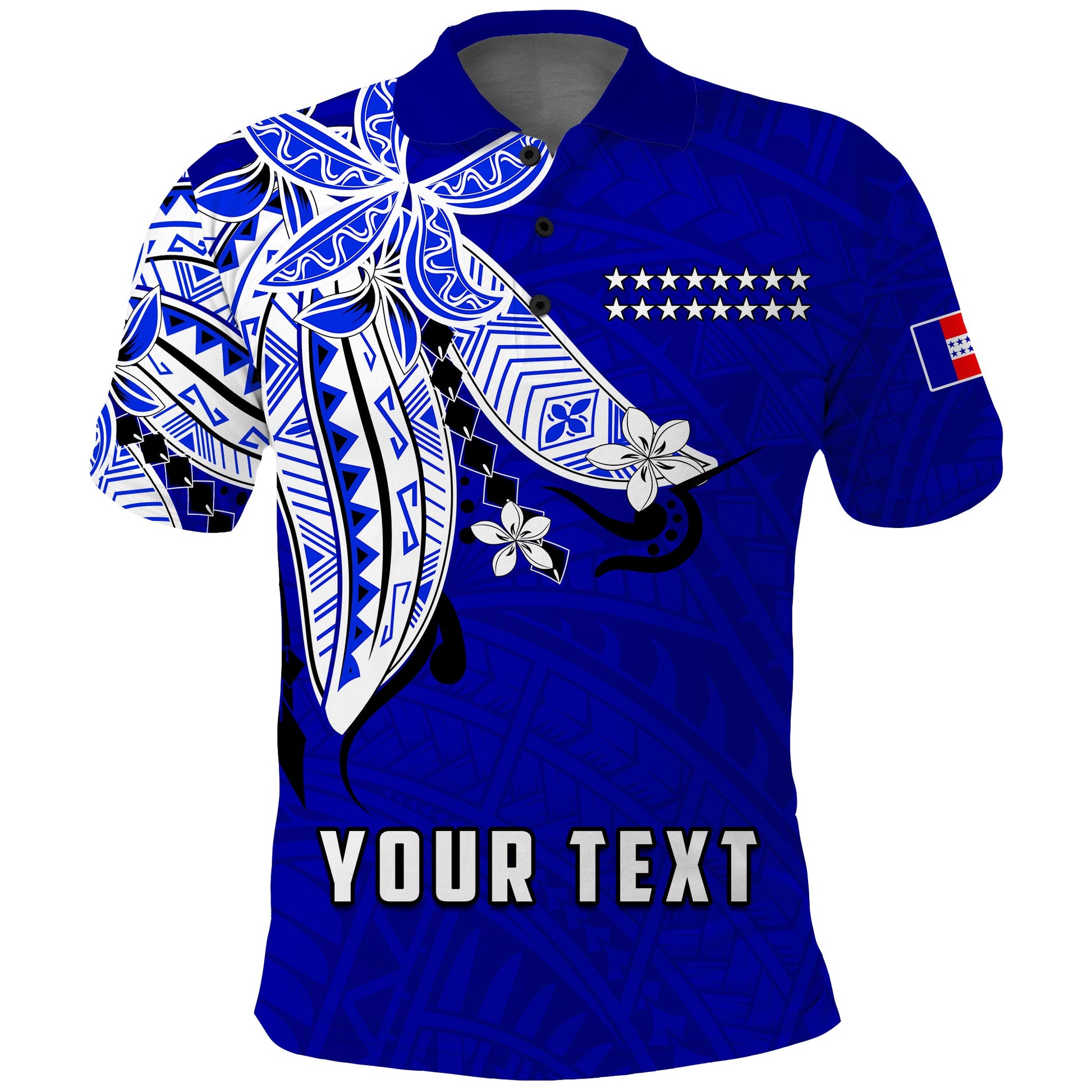 Custom Personalised Tuamotu Archipelago Polo Shirt Polynesian Pattern Islands French Polynesia