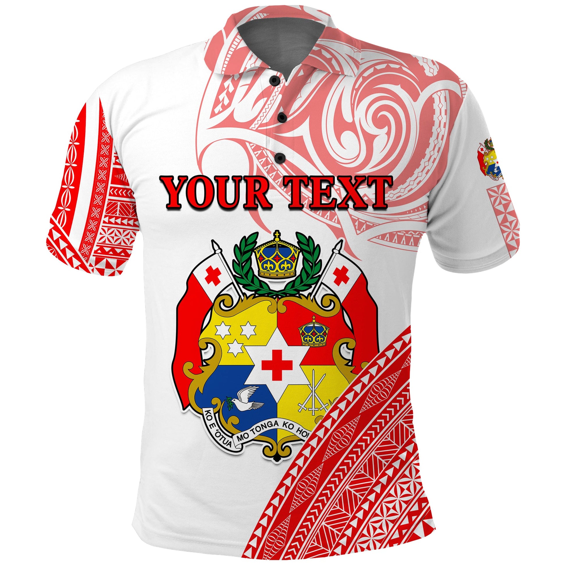 Custom Personalised Tonga Polo Shirt Tongan Pattern Blithesome