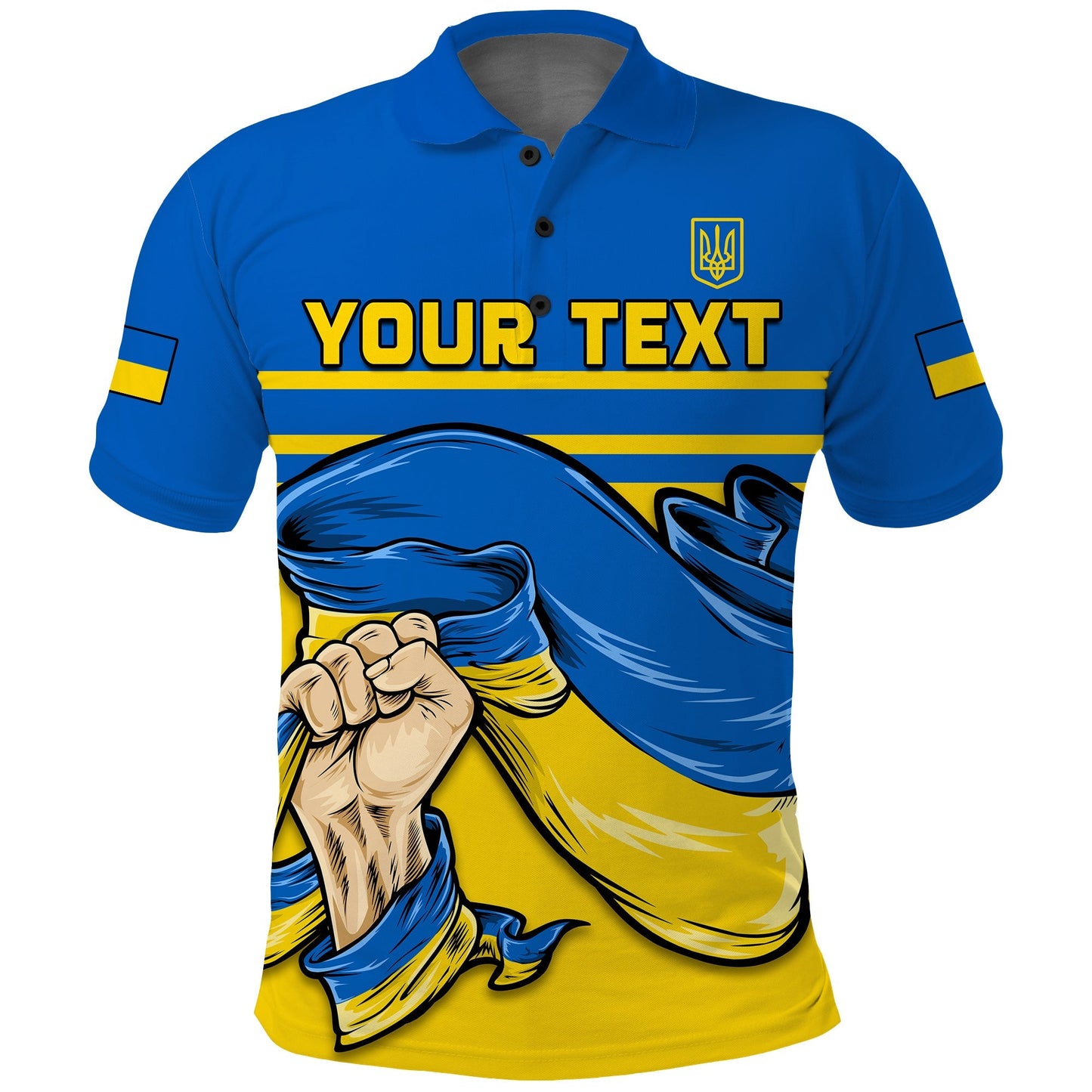 Custom Ukraine Polo Shirt Strong Ukrainian