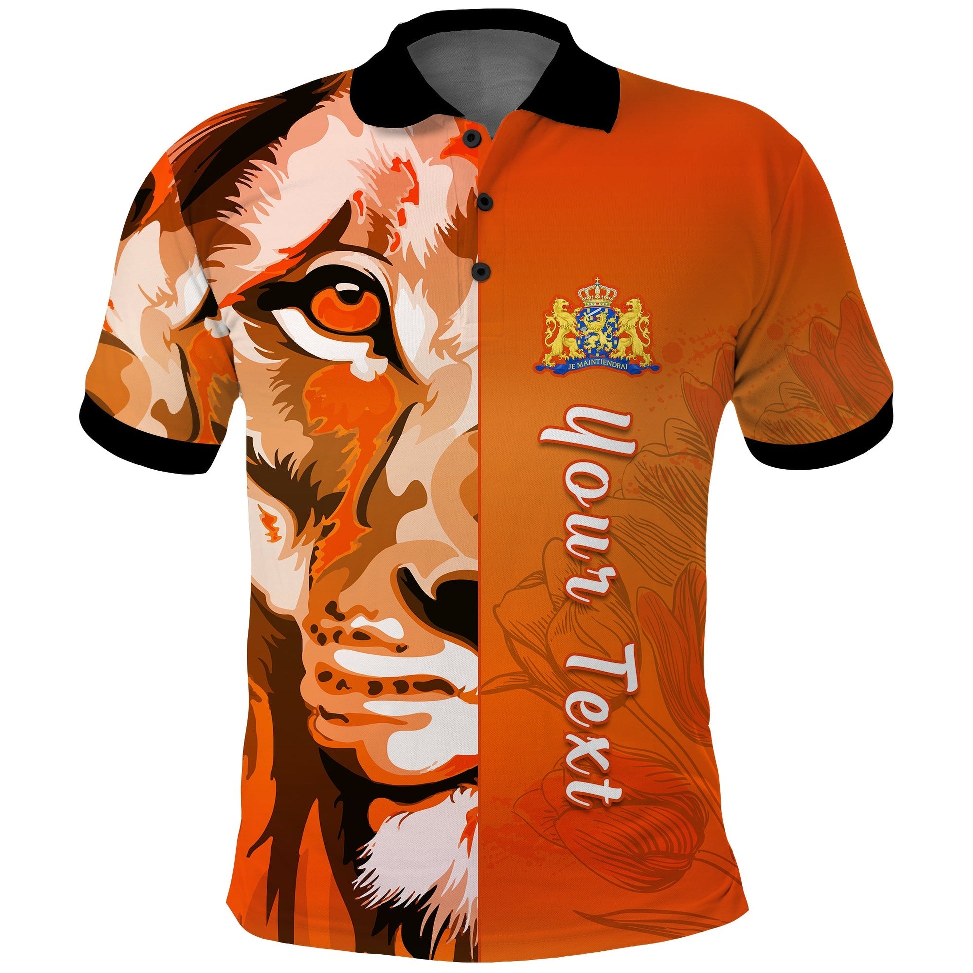 Custom Netherlands Polo Shirt Style Lusty Dutch Lion