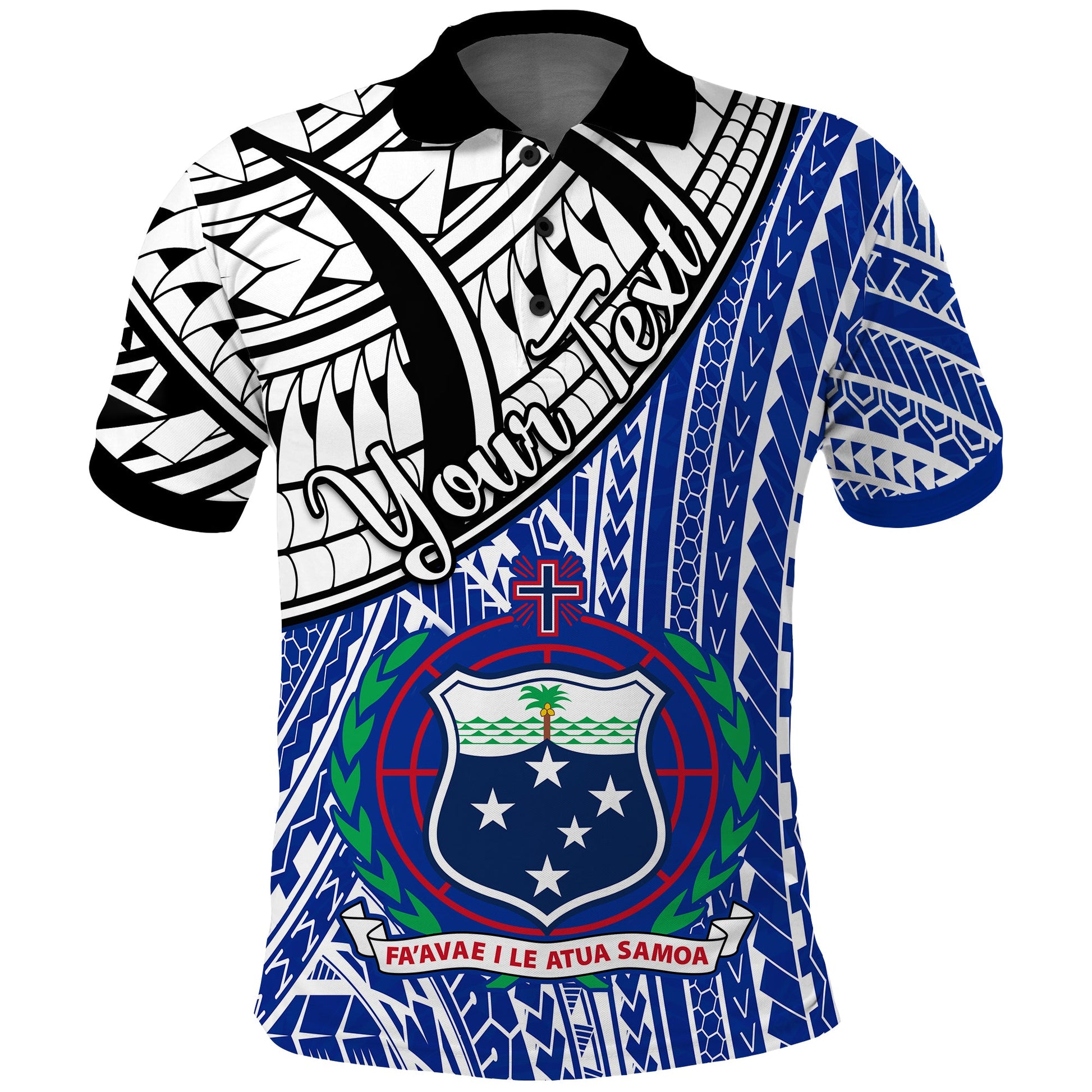 Custom Personalised Samoa Polo Shirt Samoan Pattern Newest