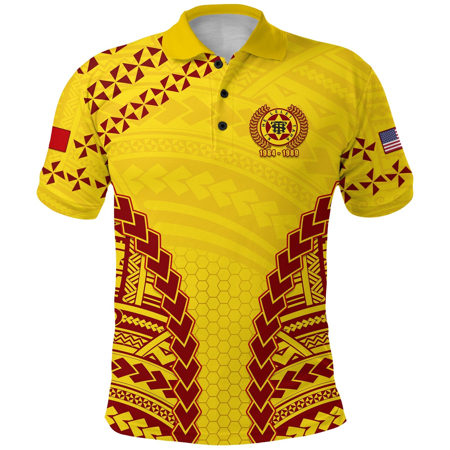 TONGOTEA Tonga High School Polo Shirt Gold
